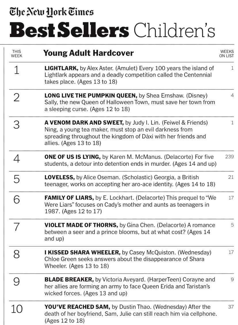 Bestseller List - NY Times